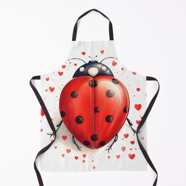 Item preview, ladybug surrounded by hearts hand drawing designed and sold by dcrc.