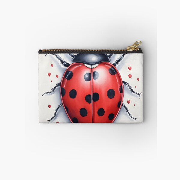 Item preview, ladybug surrounded by hearts hand drawing designed and sold by dcrc.