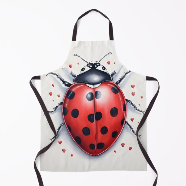 Item preview, ladybug surrounded by hearts hand drawing designed and sold by dcrc.