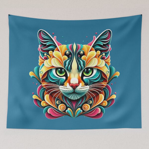 Item preview, Modern Futuristic Cat  designed and sold by MyTshirtArt.