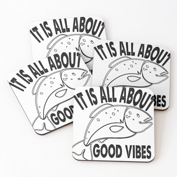 Item preview, It’s all about good vibes, trout and fishing designed and sold by ImagineYourART ⭐️⭐️⭐️⭐️⭐️.