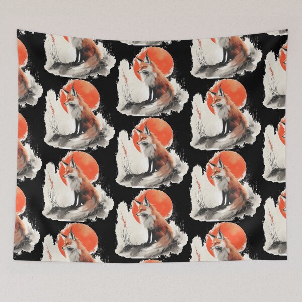 Item preview, Kitsune Japanese Kami Inari Nine-Tailed Fox Fox Spirit Yokai designed and sold by enjoytheshirt.