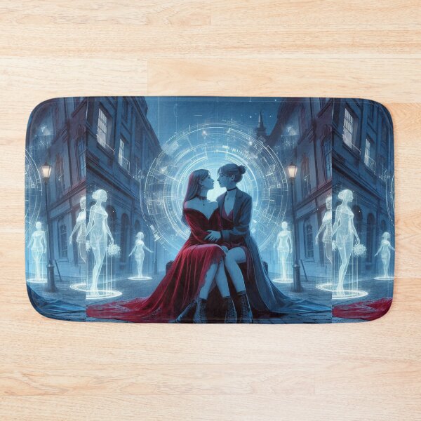 Item preview, Lesbian Love Kissing Futuristic art designed and sold by LesbianLoveShop.