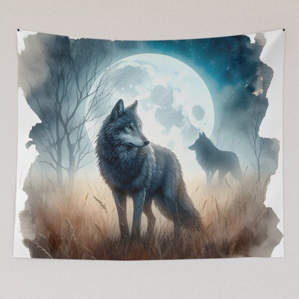 Item preview, Night Wolf Gothic Moon designed and sold by RubisLeaf.