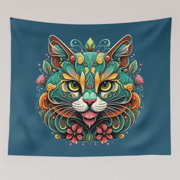 Item preview, Modern Futuristic Cat  designed and sold by MyTshirtArt.