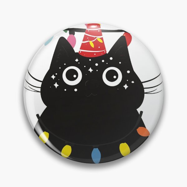 Item preview, Yuletide Glow: Black Cat in Christmas Lights designed and sold by defencepalaces.