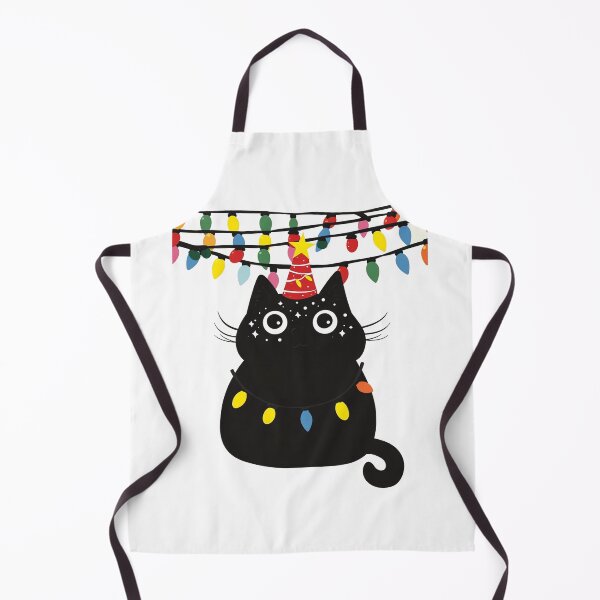 Item preview, Yuletide Glow: Black Cat in Christmas Lights designed and sold by defencepalaces.