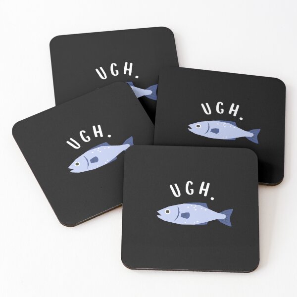 Item preview, UGH Fish Funny Curse Jaded Fish Illustration designed and sold by franzandsabina.