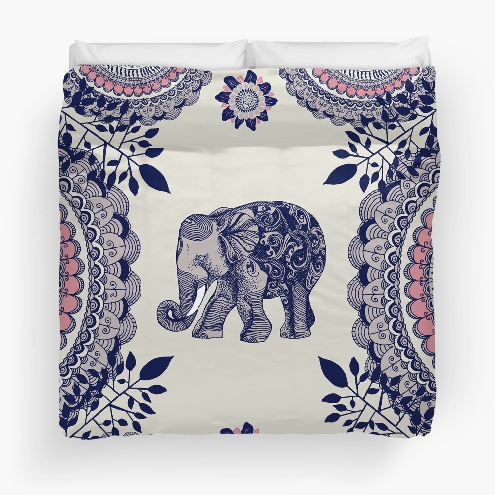 "Pretty Pink Elephant " Duvet Cover by Rose1122 Redbubble