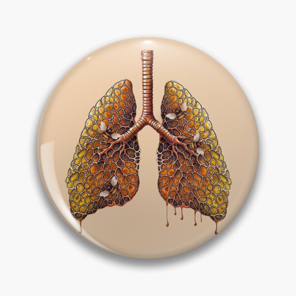 Item preview, Lungs honey beehive, honeycombs, bees,lungs cancer, Breathe, respiratory therapist designed and sold by Collagedream.