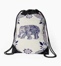 Pretty Pink Elephant Drawstring Bag