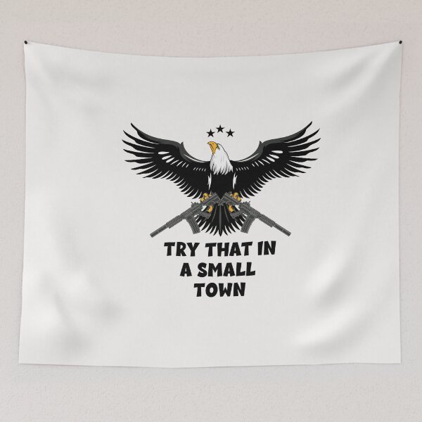 Item preview, Try that in a small town essential tshirt designed and sold by exponentialart.