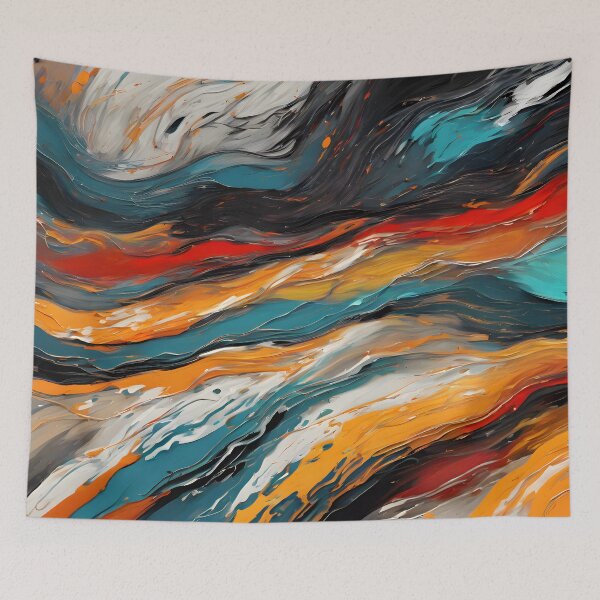 Item preview, Thunderstorm Impressionist Abstract - Dynamic Weather Systems designed and sold by colorvisionart.