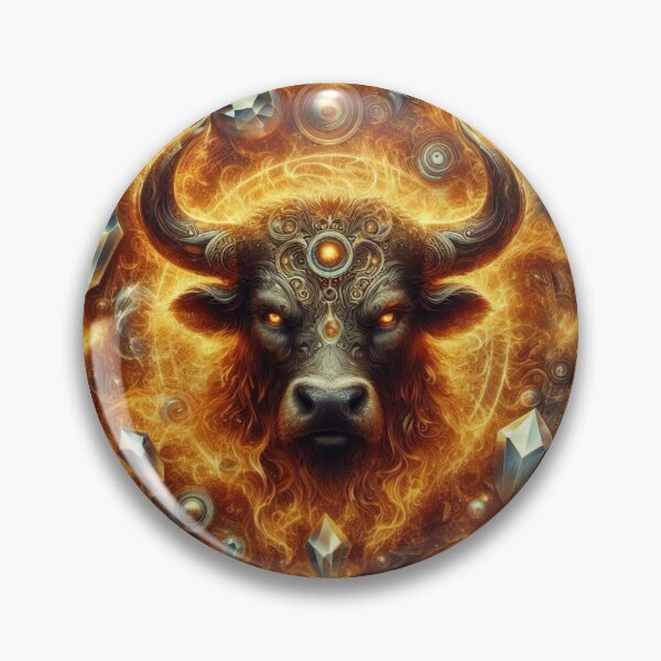 Item preview, Taurus Zodiac in Fire & Gems (3) designed and sold by Gen-Whimsy.