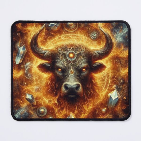 Item preview, Taurus Zodiac in Fire & Gems (3) designed and sold by Gen-Whimsy.