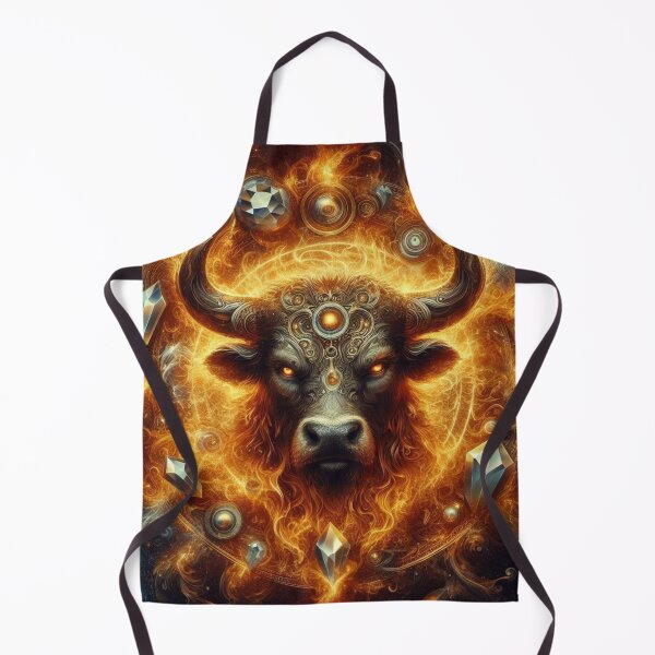 Item preview, Taurus Zodiac in Fire & Gems (3) designed and sold by Gen-Whimsy.