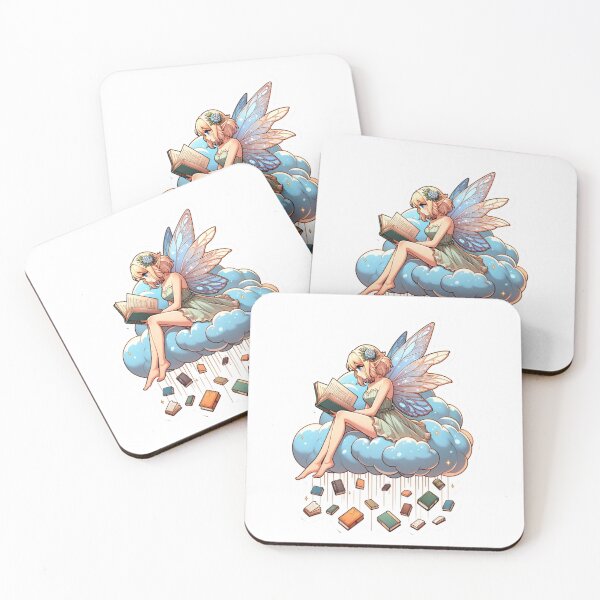 Item preview, Fairy Book Lover on a Cloud Sticker designed and sold by mymagicstoreus.