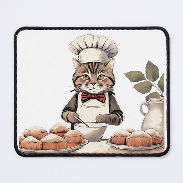 Item preview, Whimsical Cat Cake Chef designed and sold by omerfdln34.