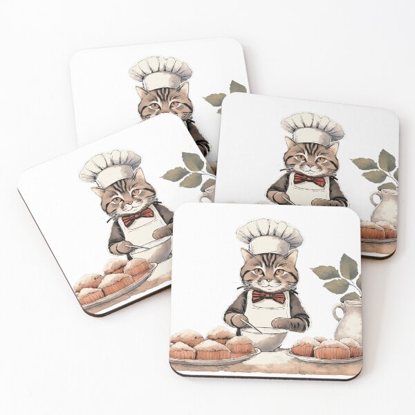 Item preview, Whimsical Cat Cake Chef designed and sold by omerfdln34.