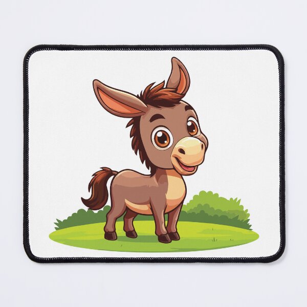 Item preview, Happy Cartoon Donkey in a Field designed and sold by Colorful Dreams.