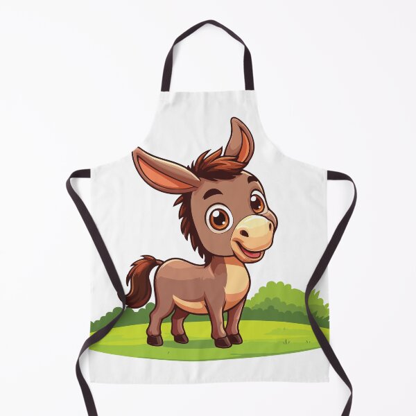 Item preview, Happy Cartoon Donkey in a Field designed and sold by Colorful Dreams.