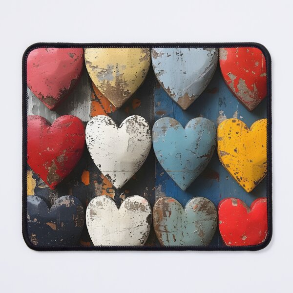 Item preview, Colorful collage of  Valentine's Day hearts designed and sold by dcrc.