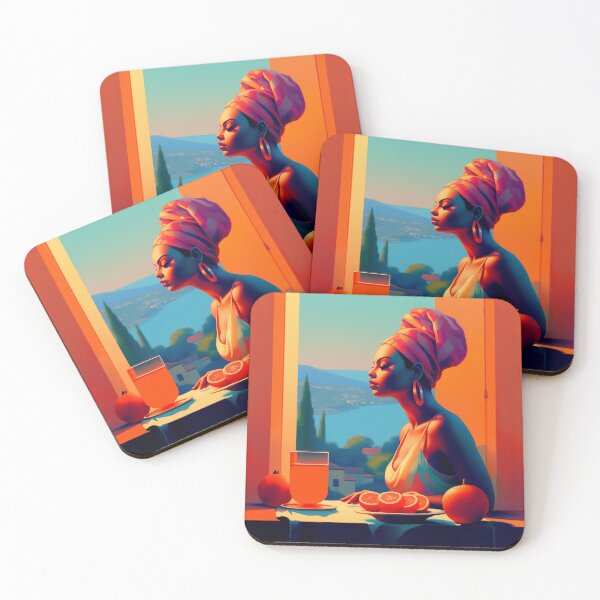 Item preview, Oranges at Azure | Afrofuturistic Romance by the Window designed and sold by FairX.