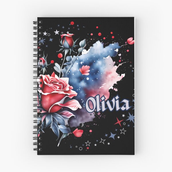 Aperçu de l'œuvre Le prénom Olivia parmi les roses créée et vendue par LuckyFamily.