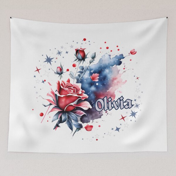 Item preview, The name Olivia among the roses designed and sold by LuckyFamily.