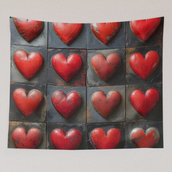 Item preview, colorful collage of valentines day hearts designed and sold by dcrc.