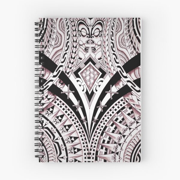 Item preview, Modern Polynesian tattoo drawing "Twin tikis" designed and sold by havai-i-art.