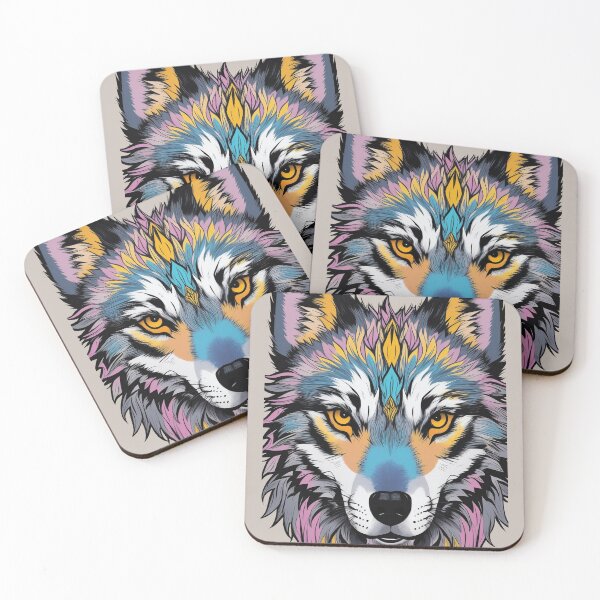 Item preview, Colorful Wild Wolf Artwork, Wolf Lover designed and sold by Creative.Shop.