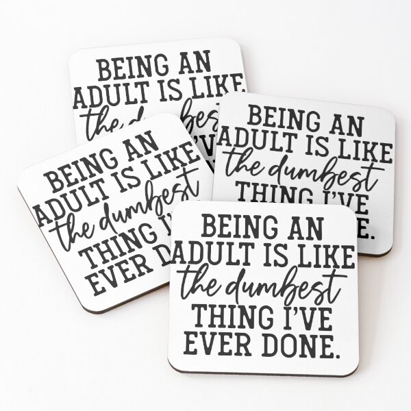 Item preview, being an adult is dumb designed and sold by sweetanndspooky.