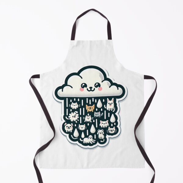 Item preview, Cute Cat And Dog-Themed Rain Cloud Sticker designed and sold by mymagicstoreus.