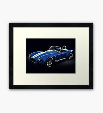 Shelby Cobra 427 Blue with White Stripe Framed Print