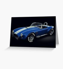 Shelby Cobra 427 Blue with White Stripe Greeting Card