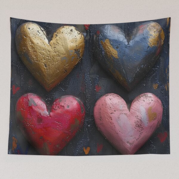 Item preview, colorful collage of valentines day hearts designed and sold by dcrc.