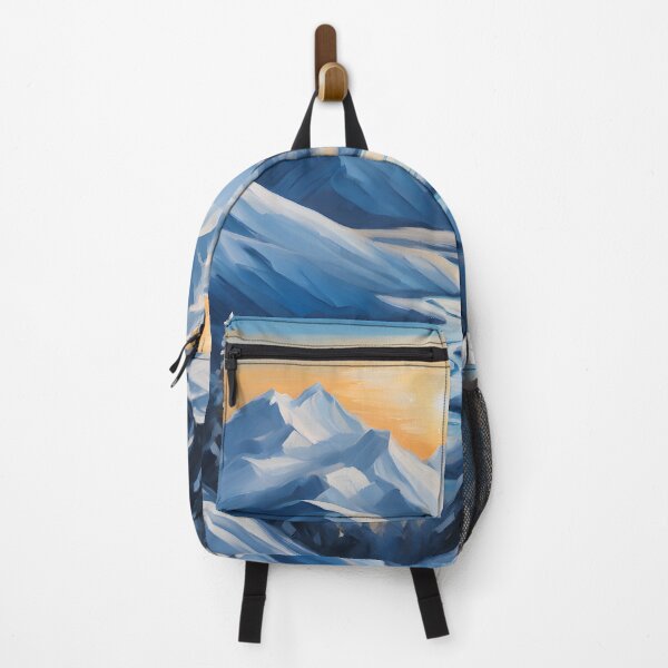 Item preview, Snowy Mountain Range Painting designed and sold by colorvisionart.