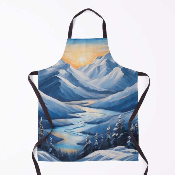 Item preview, Snowy Mountain Range Painting designed and sold by colorvisionart.