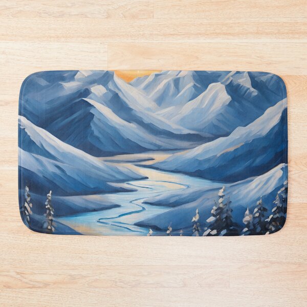 Item preview, Snowy Mountain Range Painting  designed and sold by colorvisionart.