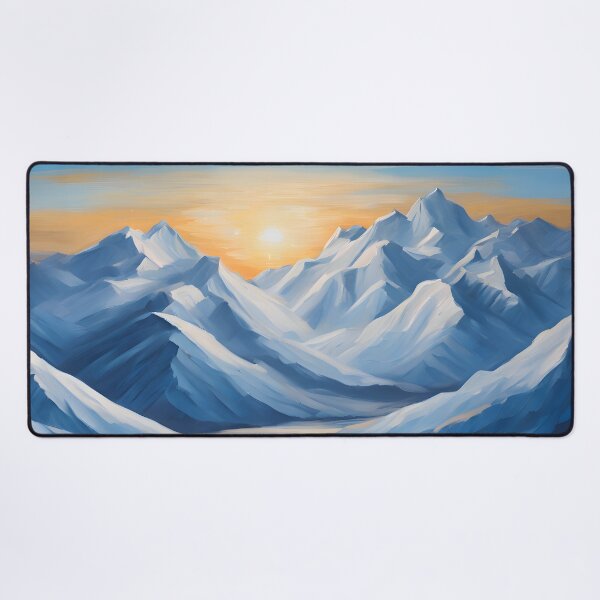 Item preview, Snowy Mountain Range Painting  designed and sold by colorvisionart.