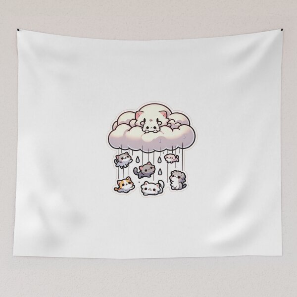 Item preview, Cute Cat And Dog-Themed Rain Cloud Sticker Volume 3 designed and sold by mymagicstoreus.