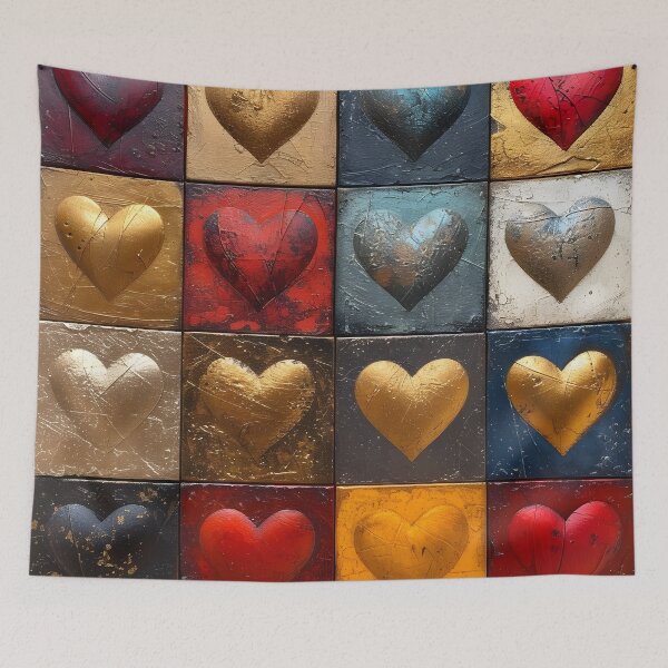 Item preview, colorful collage of valentines day hearts designed and sold by dcrc.
