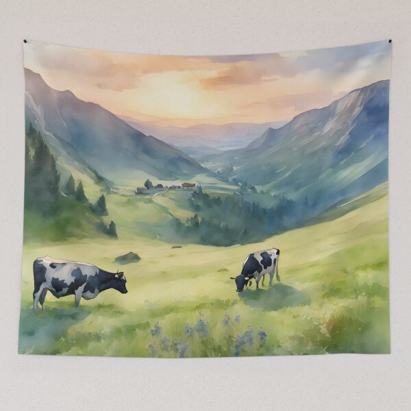 Item preview, Mountain Peak Watercolor Painting designed and sold by colorvisionart.