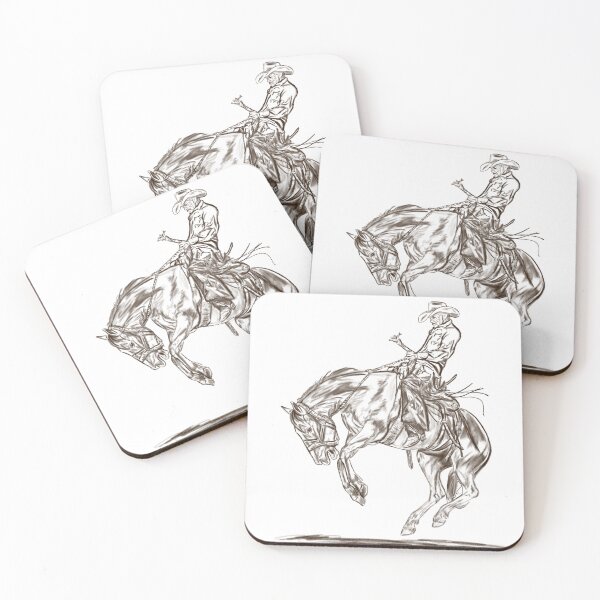 Item preview, Bucking Bronc Rodeo Rider | Cow Pony | Stock horse designed and sold by MillvilleRidge.