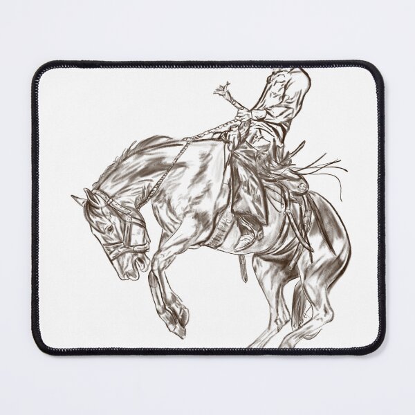 Item preview, Bucking Bronc Rodeo Rider | Cow Pony | Stock horse designed and sold by MillvilleRidge.