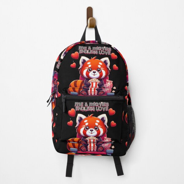 Item preview, ME AND MOVIES ENDLESS LOVE VALENTINE'S DAY RED PANDA AND POPCORN  designed and sold by justyna-s28.