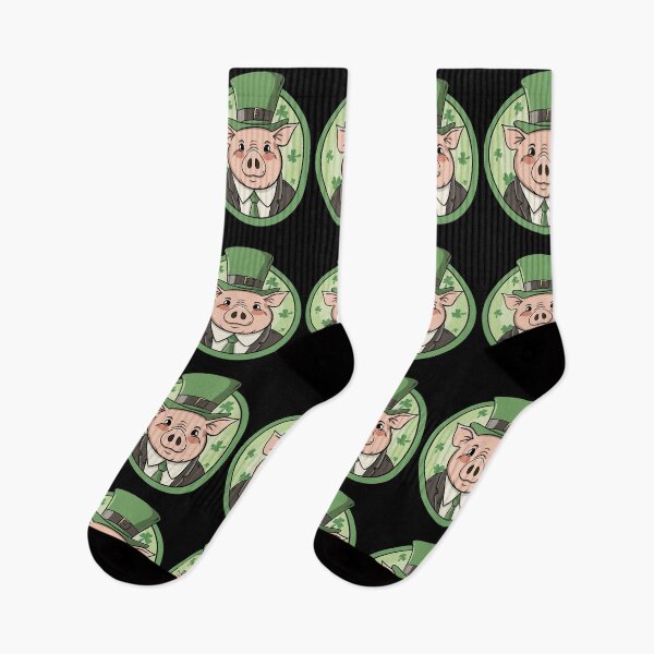 Item preview, St. Patrick's Day Cute Pig Sticker designed and sold by CANDYFrog.