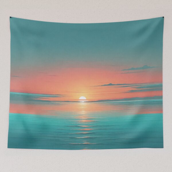 Item preview, Imaginary Teal Sunset designed and sold by LunarNebula.