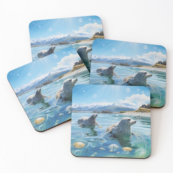 Item preview, kaikoura seal Blue summer designed and sold by 7Bluedragon (Jane art collection).